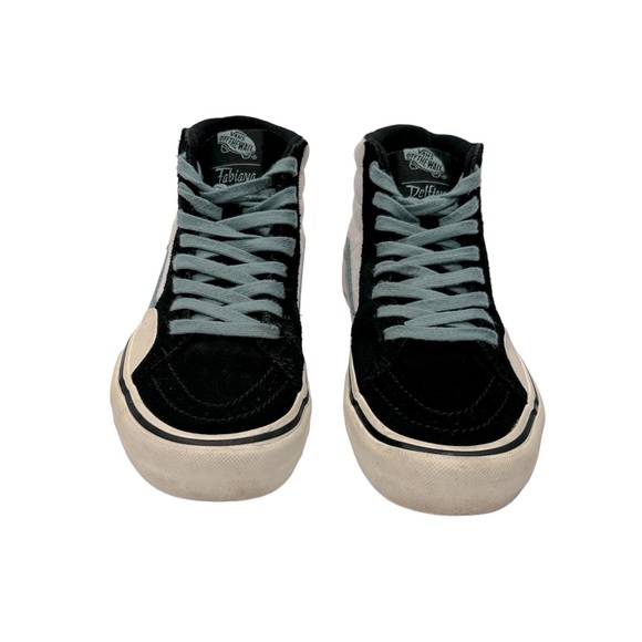 Vans Other - VANS MEN'S FABIANA DELFINO X SK8-HI PRO BLACK OIL BLUE SNEAKERS SIZE 6.5‎